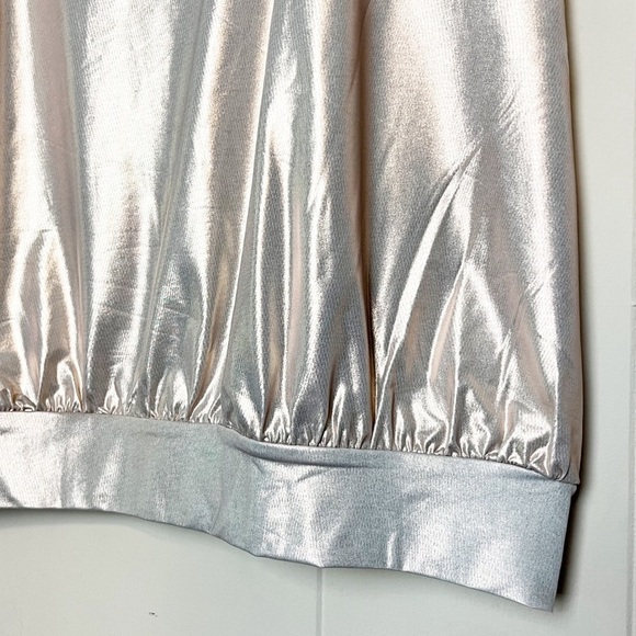 Adyson Parker NWT Liquid Jersey Short Sleeve Top 1X champagne gold shimmer - Picture 3 of 10